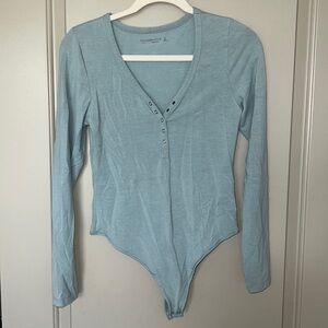 Blue long sleeve bodysuit from A&F - Small